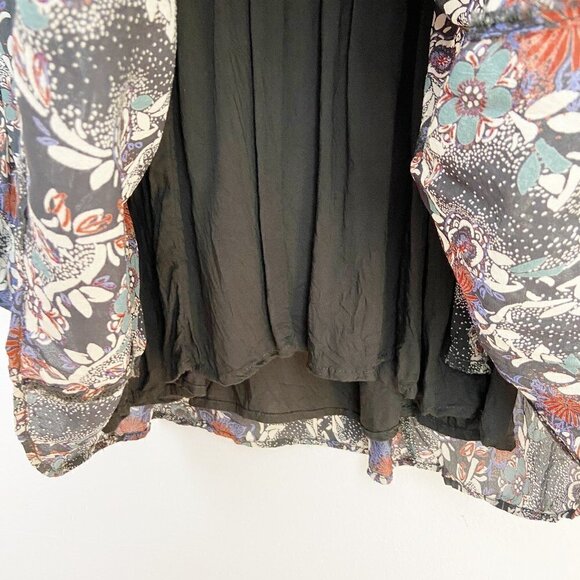 FREE PEOPLE | Floral Print Boho Tunic Tassel Small - Picture 9 of 10
